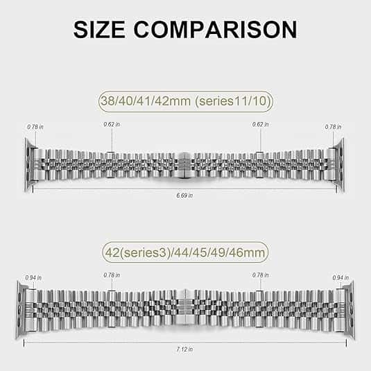 ✨ Stainless Steel Metal Band with Protective Case & Screen Protector ✨