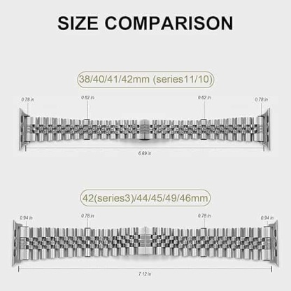 ✨ Stainless Steel Metal Band with Protective Case & Screen Protector ✨