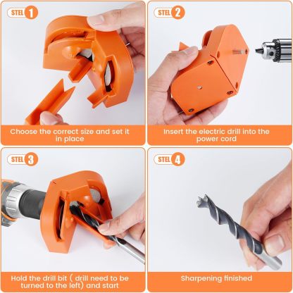 Electric Drill Bit Sharpener – Portable Multi-Use Drill Bit Sharpening Tool