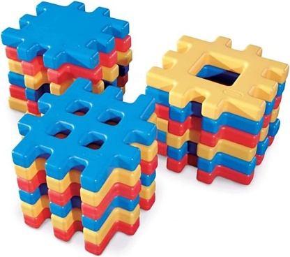 🏗️ Big Builders' Waffle Block Set (18-Piece) 🧱