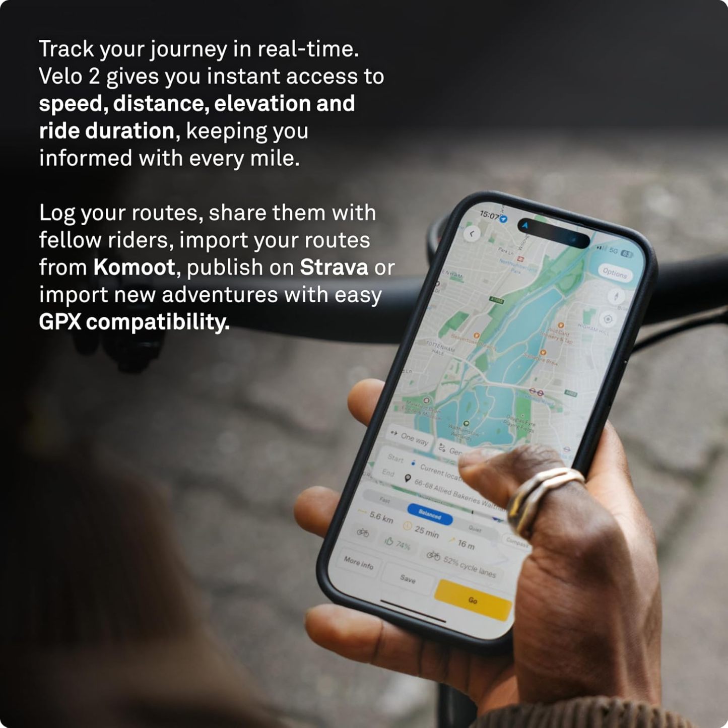 Bike GPS Computer – Velo 2 | Wireless Global Navigation