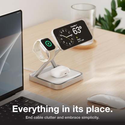 3-in-1 Wireless Charging Stand – Charging Station for iPhone, Apple Watch, and AirPods