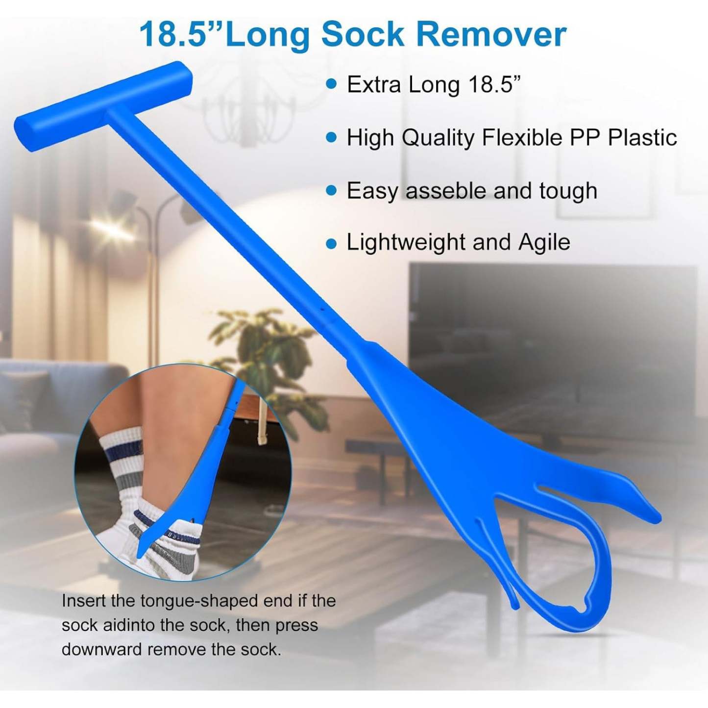 4-Inch Wide Sock Aid Kit – Easy Sock Wearing for Seniors, Post-Surgery Patients