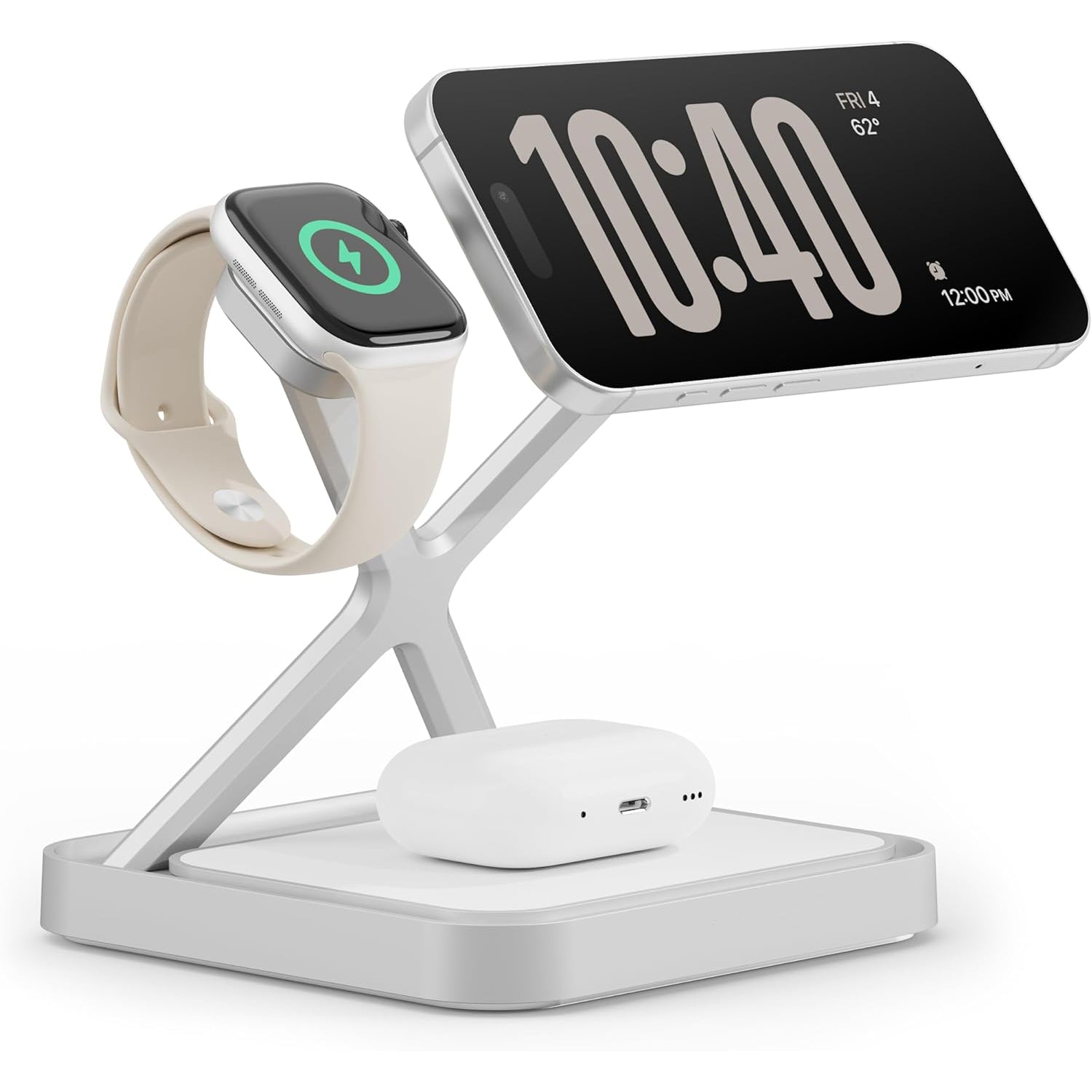3-in-1 Wireless Charging Stand – Charging Station for iPhone, Apple Watch, and AirPods