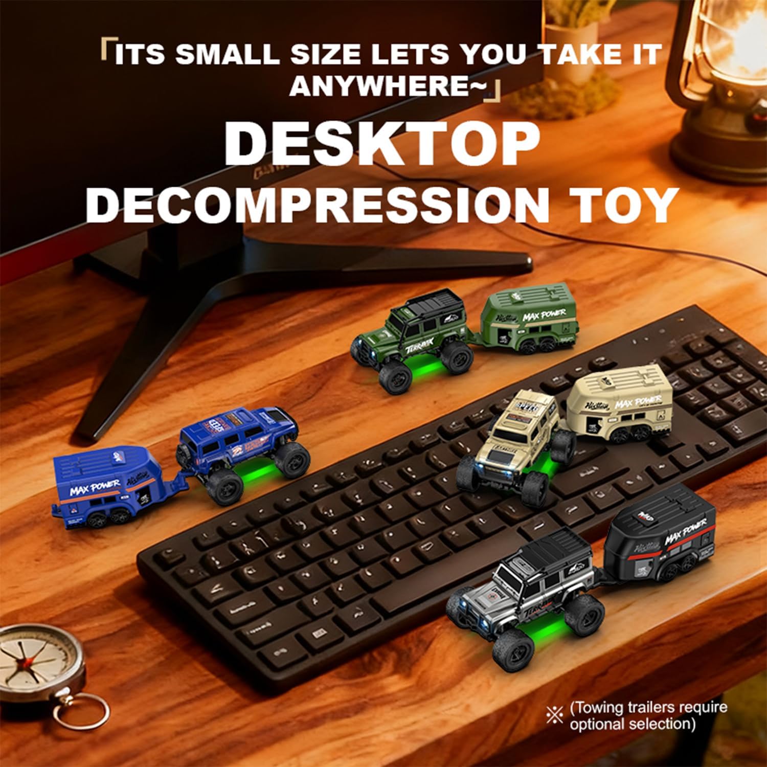 1/64 Scale Remote Control Mini Off-Road Car – Dual Speed, LED Lights