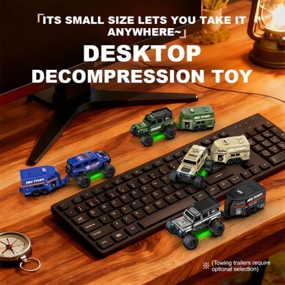 1/64 Scale Remote Control Mini Off-Road Car – Dual Speed, LED Lights