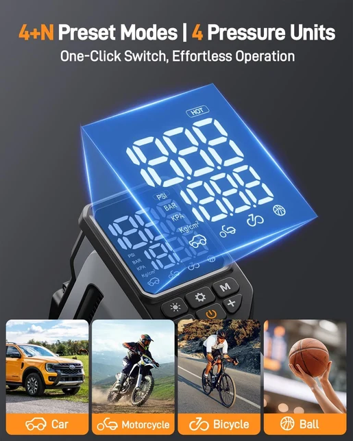 Multifunctional Portable Tyre Inflator
