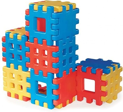 🏗️ Big Builders' Waffle Block Set (18-Piece) 🧱