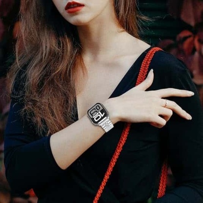 ✨ Stainless Steel Metal Band with Protective Case & Screen Protector ✨