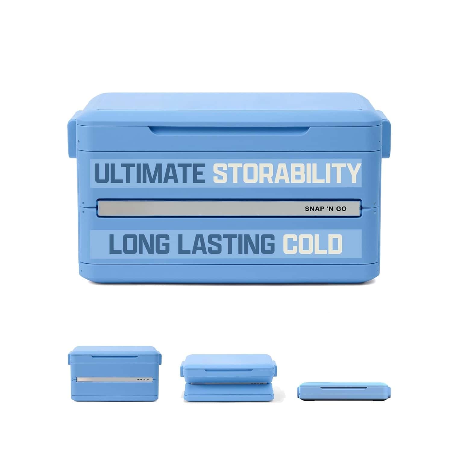 35Qt Collapsible Hard Cooler – 64-Can Capacity, 48-Hour Ice Retention, Foldable & Heavy-Duty