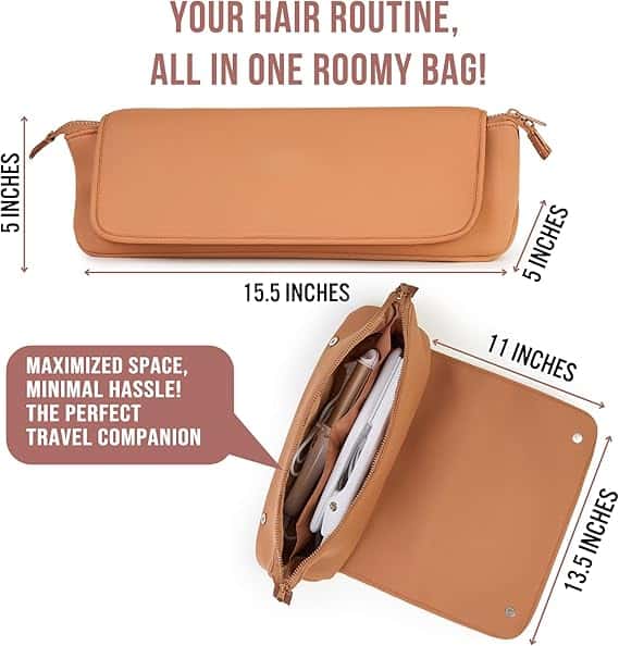 The All-in-One Heat-Resistant Travel Bag & Organizer for Hair Styling Tools.