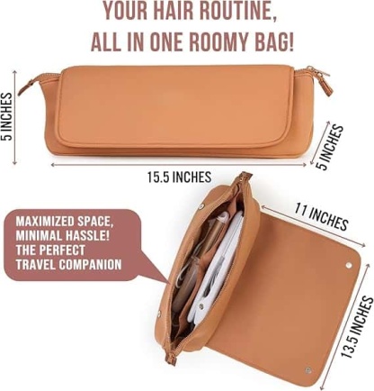 The All-in-One Heat-Resistant Travel Bag & Organizer for Hair Styling Tools.