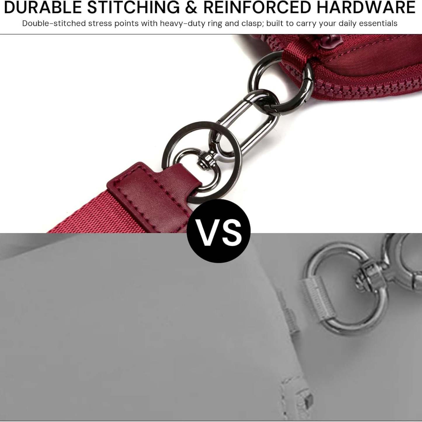 Keychain Wallet for Women – Mini Zip Card Holder with ID Window & Coin Purse