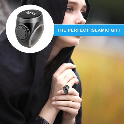 Rechargeable Smart Ring Counter – 4-Digit Digital Display for Meditation, Tasks & More