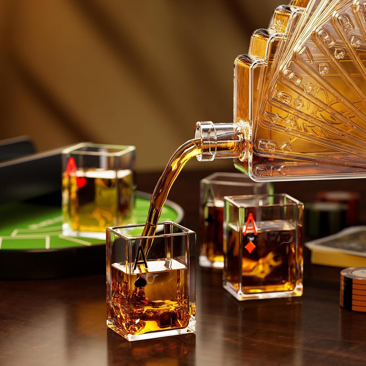 Whiskey Decanter Set | Poker Game Night Essential