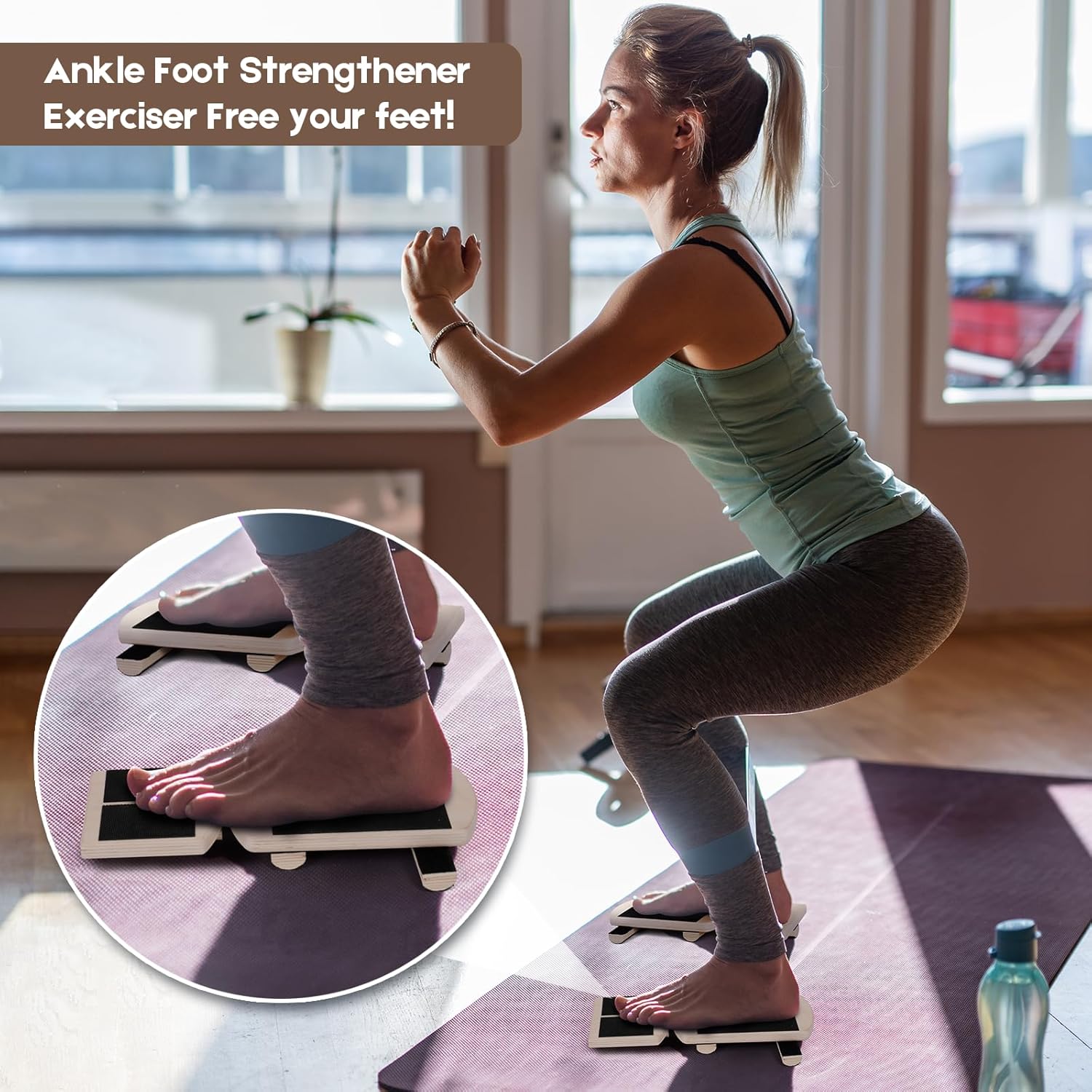 Wooden Foot Stretching Single Leg Balance Board