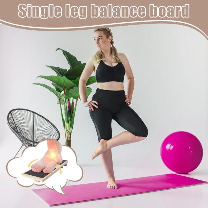 Wooden Foot Stretching Single Leg Balance Board