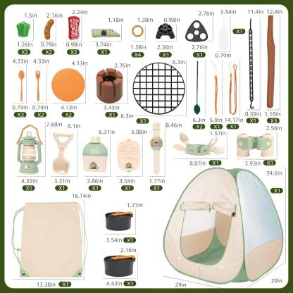 Kids Camping Set – Indoor & Outdoor Role Play Adventure Kit for Ages 3+