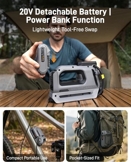 Multifunctional Portable Tyre Inflator