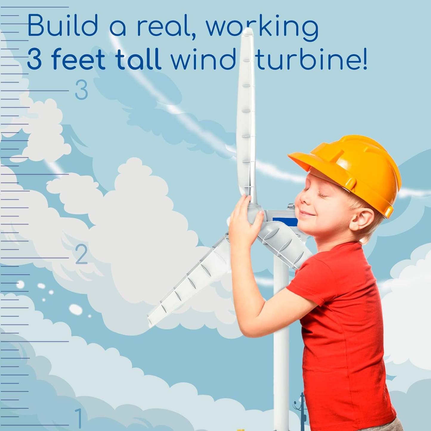 Wind Power V4.0 STEM Experiment Kit – Build a 3ft Wind Turbine