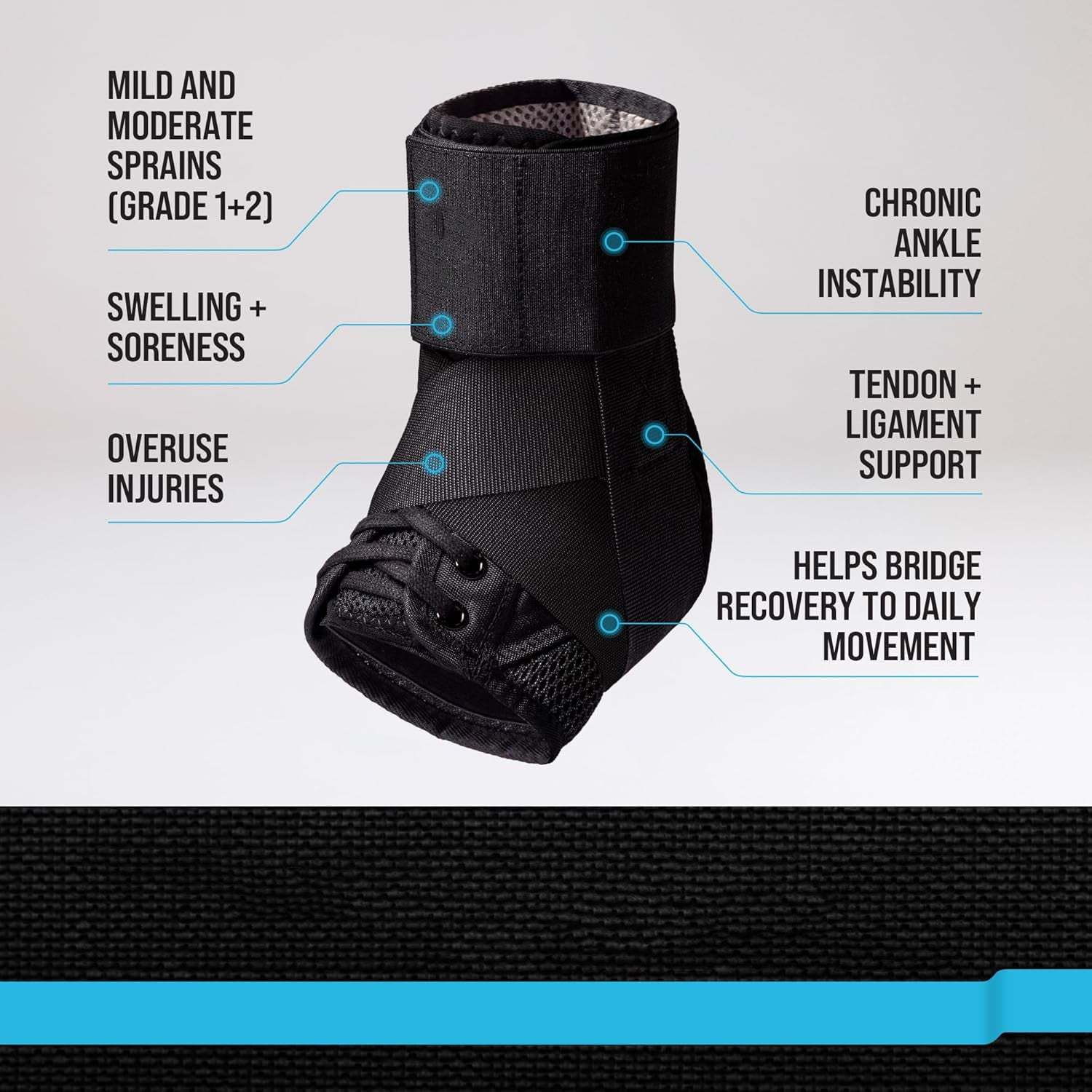 Unisex Ankle Support Brace – Adjustable Lace-Up Support with Lateral Stabilizers