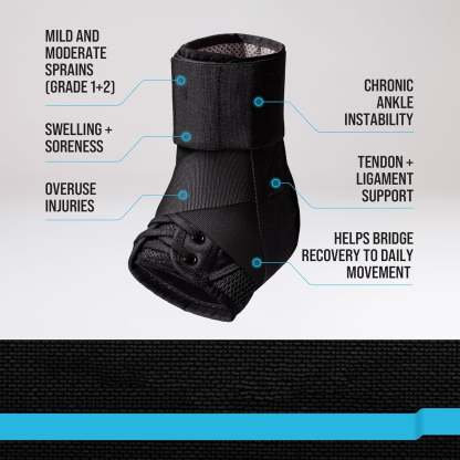 Unisex Ankle Support Brace – Adjustable Lace-Up Support with Lateral Stabilizers