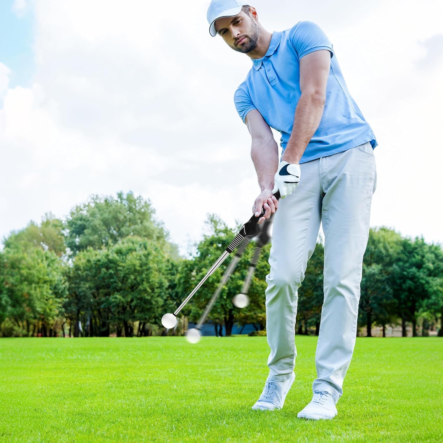 Golf Swing Trainer – Adult Equipment Warm Up Stick | Telescopic Design