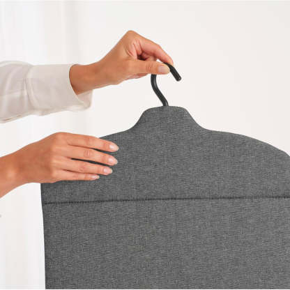 Folding Steam Ironing Board with Full-Length Hanger, 360° Rotating Hook, Space-Saving Design