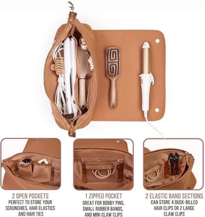 The All-in-One Heat-Resistant Travel Bag & Organizer for Hair Styling Tools.