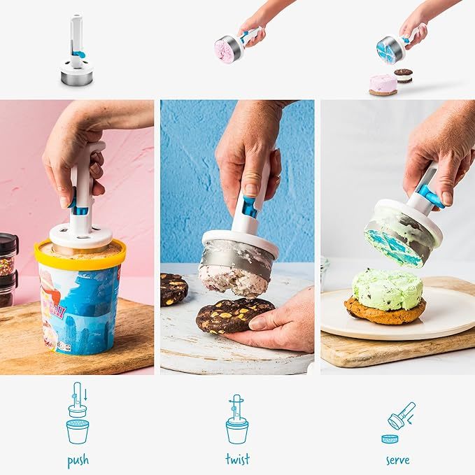 Easy one-handed ice cream sandwich spoon