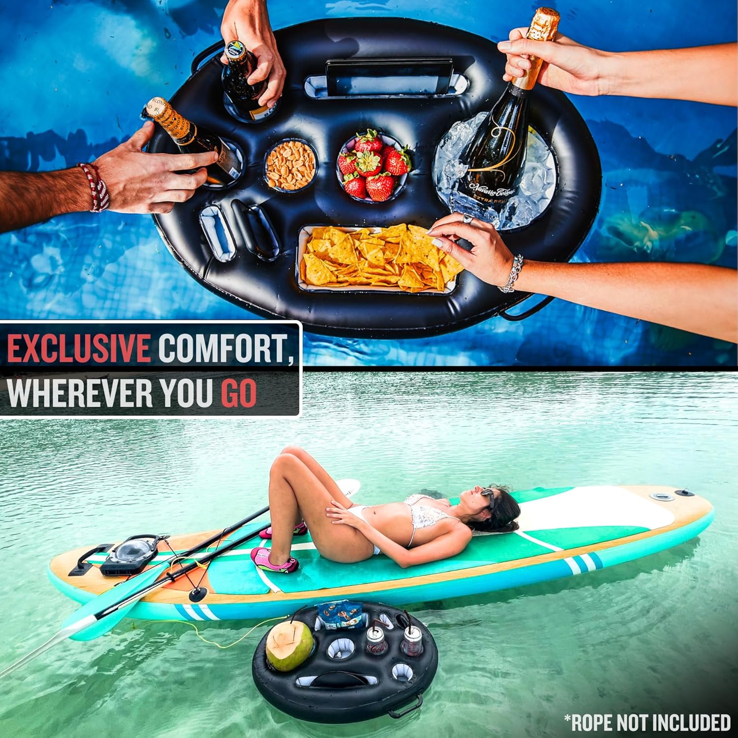 Premium Floating Drink Holder for Pool & Hot Tub – Holds Up to 50 lbs