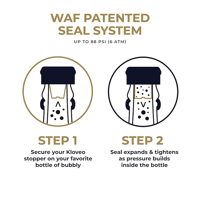 Professional WAF certified champagne stoppers