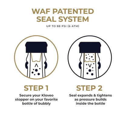 Professional WAF certified champagne stoppers