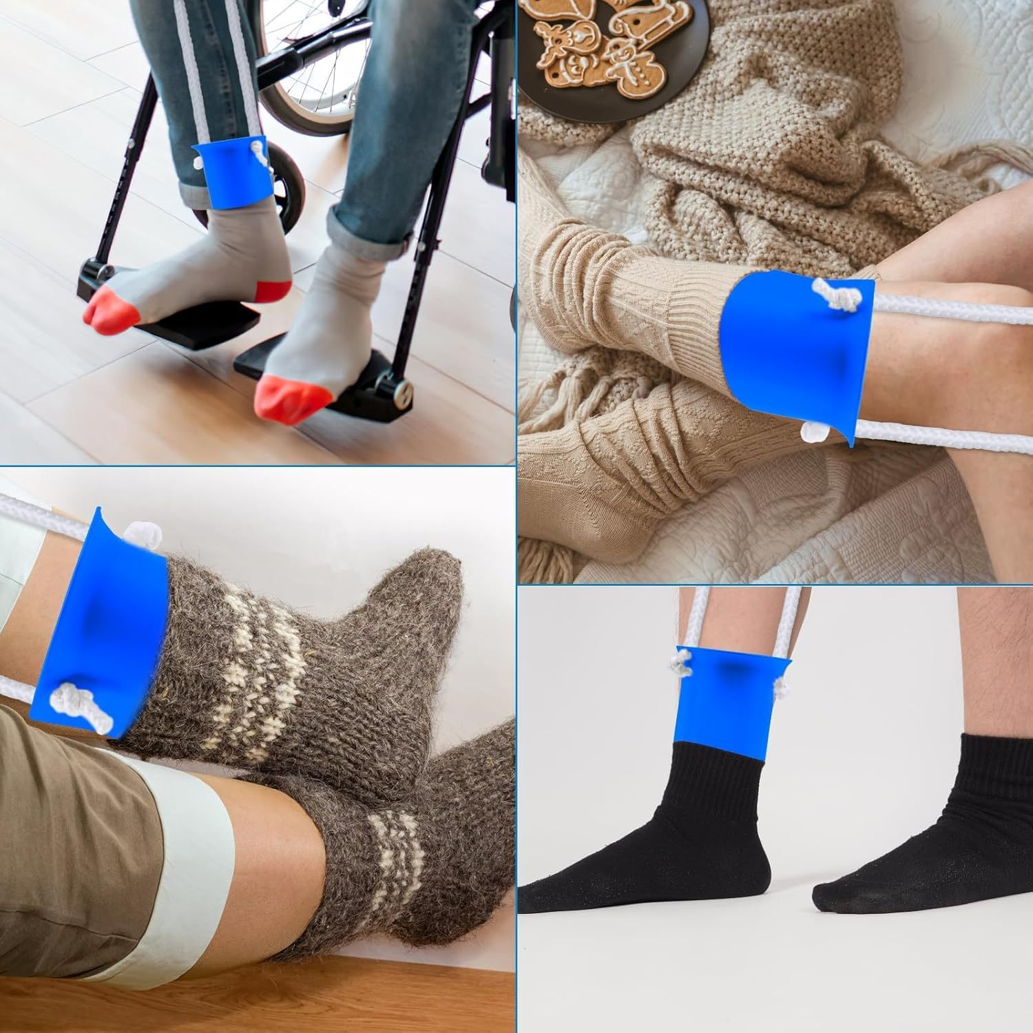 4-Inch Wide Sock Aid Kit – Easy Sock Wearing for Seniors, Post-Surgery Patients