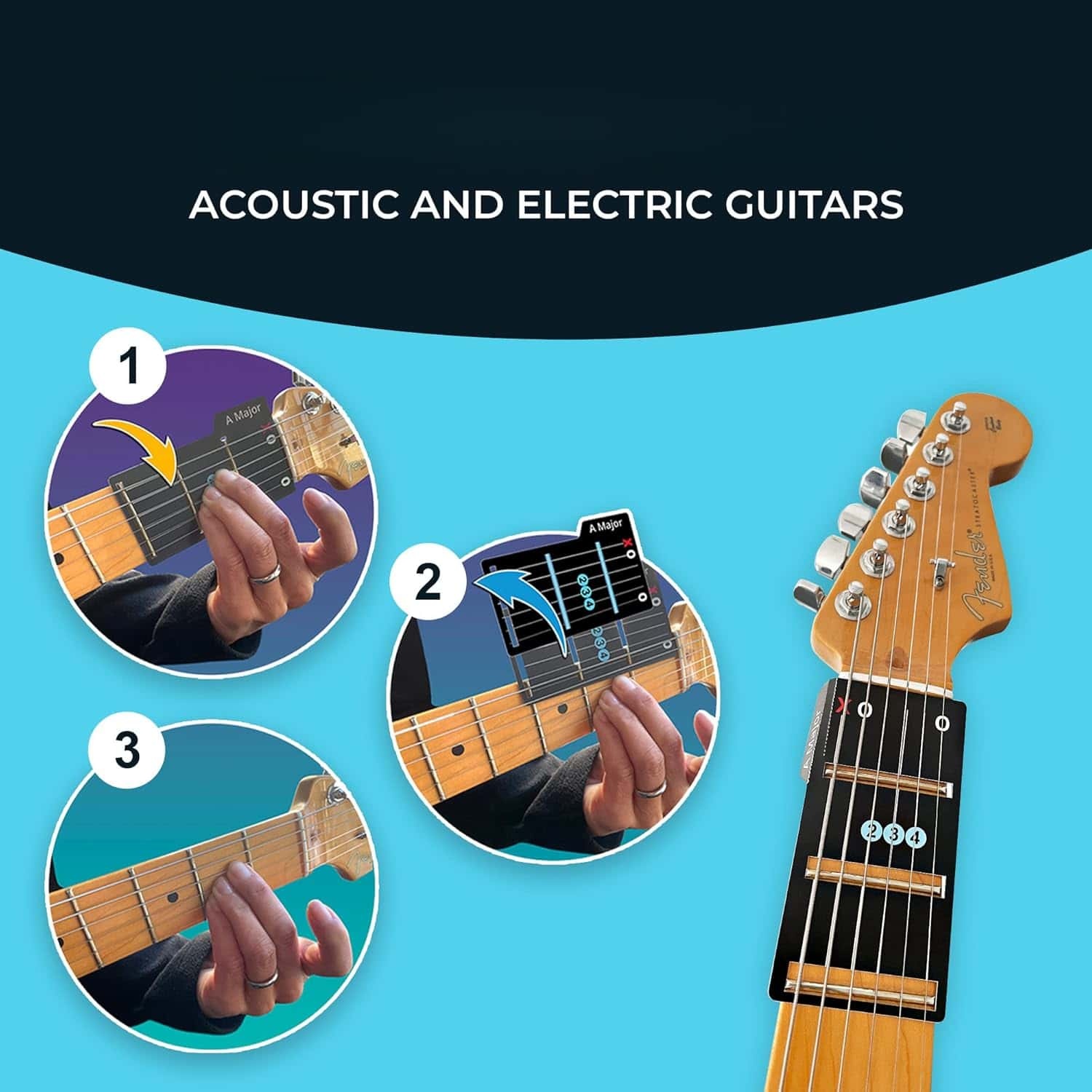 Instant Chord Cards Deluxe Edition with Carry Case – The On-the-Fretboard Learning System! 🎵