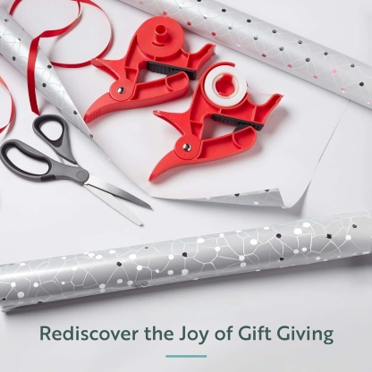 🎁 Tabletop Gift Wrapping Assistant Set with Tape Dispenser