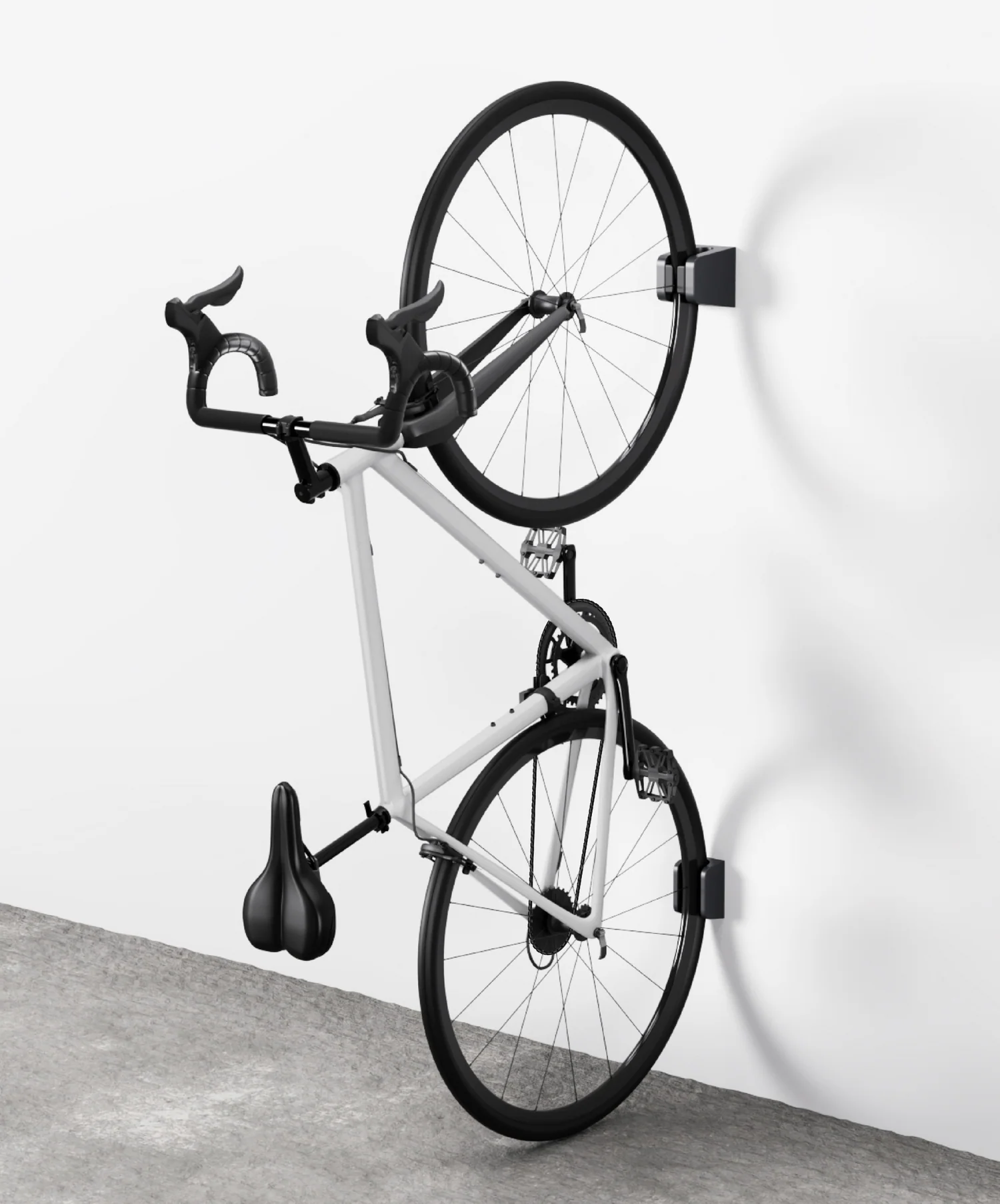 Wall-mounted bike rack