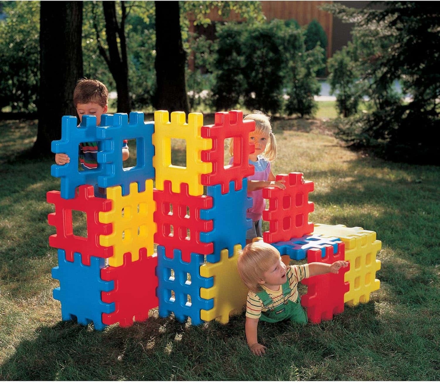 🏗️ Big Builders' Waffle Block Set (18-Piece) 🧱