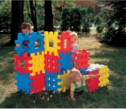 🏗️ Big Builders' Waffle Block Set (18-Piece) 🧱