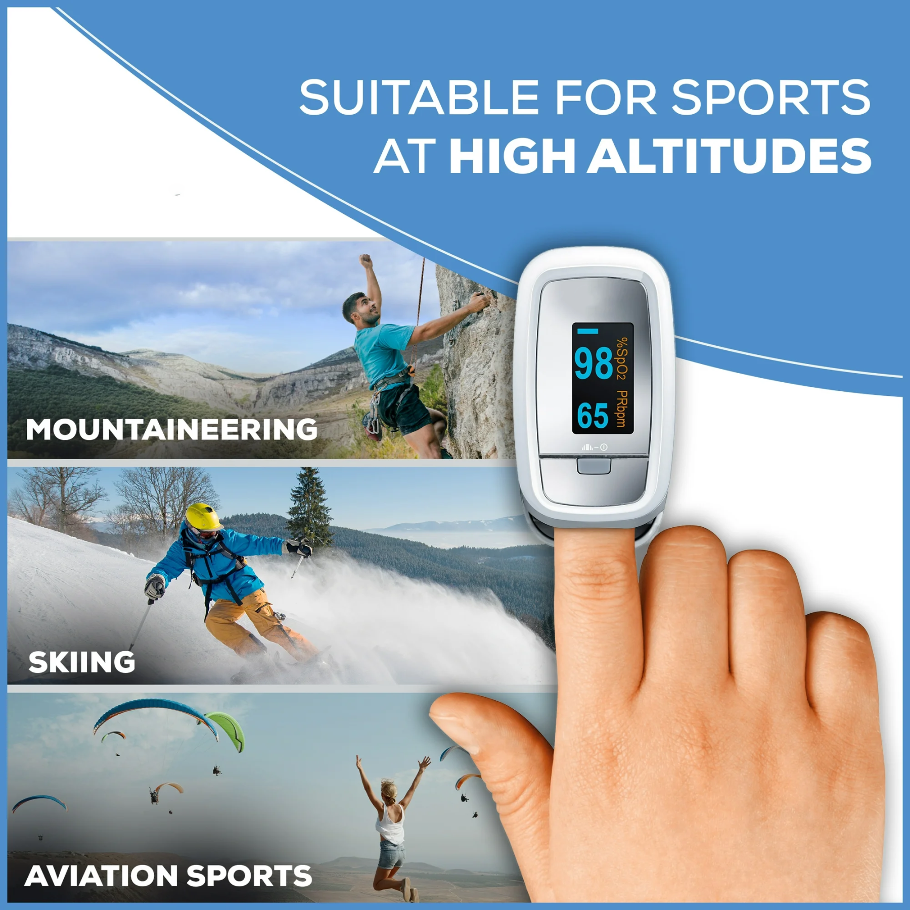 Digital Fingertip Pulse Oximeter – Compact Oxygen Saturation & Heart Rate Monitor