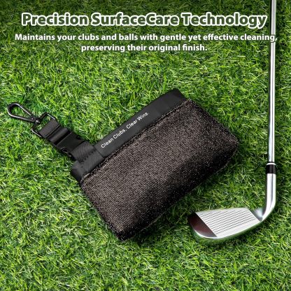 Golf clubs and ball cleaning kit