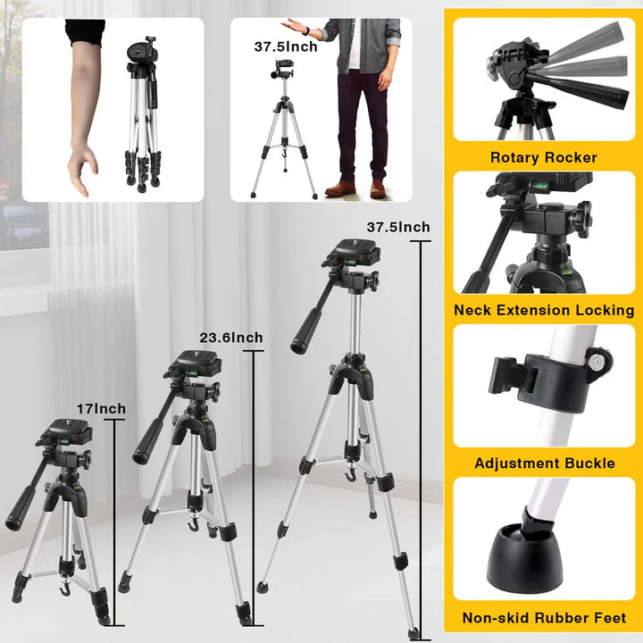 Laser level with tripod, 4x360° self-leveling laser level