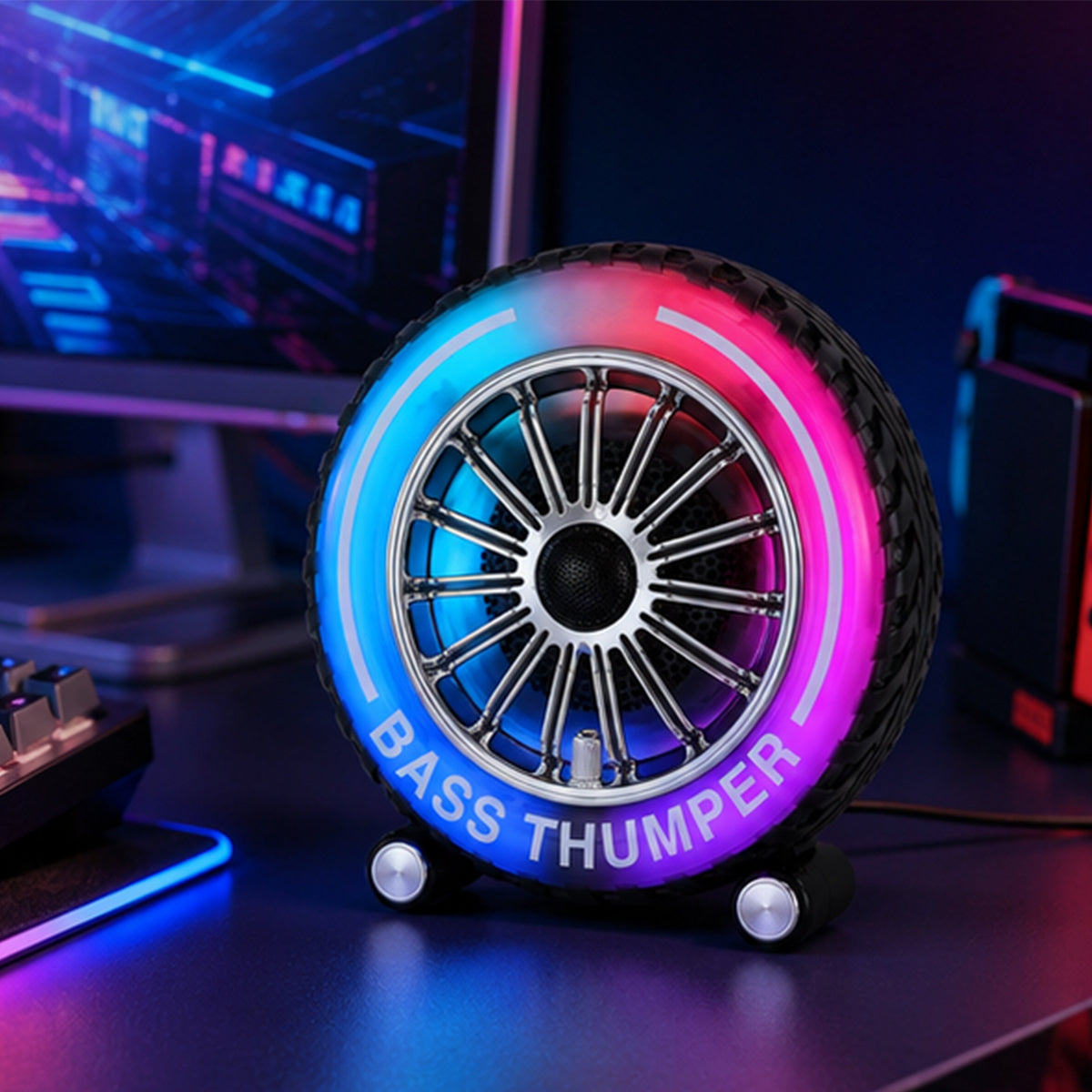 Classic Bluetooth speaker tire design