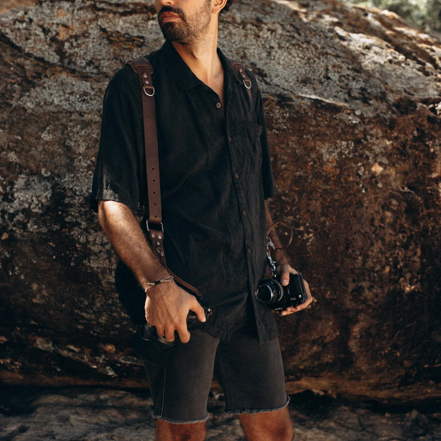 Padded camera shoulder strap