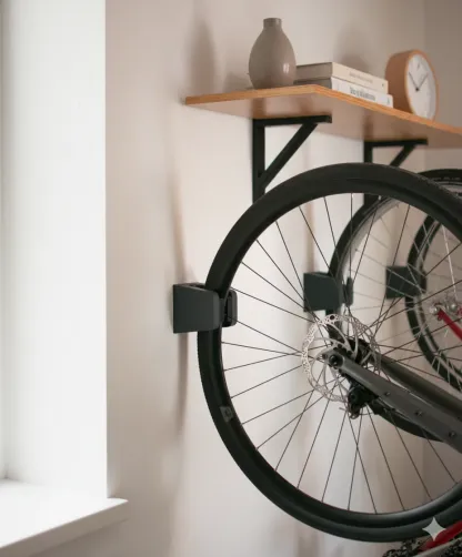 Wall-mounted bike rack