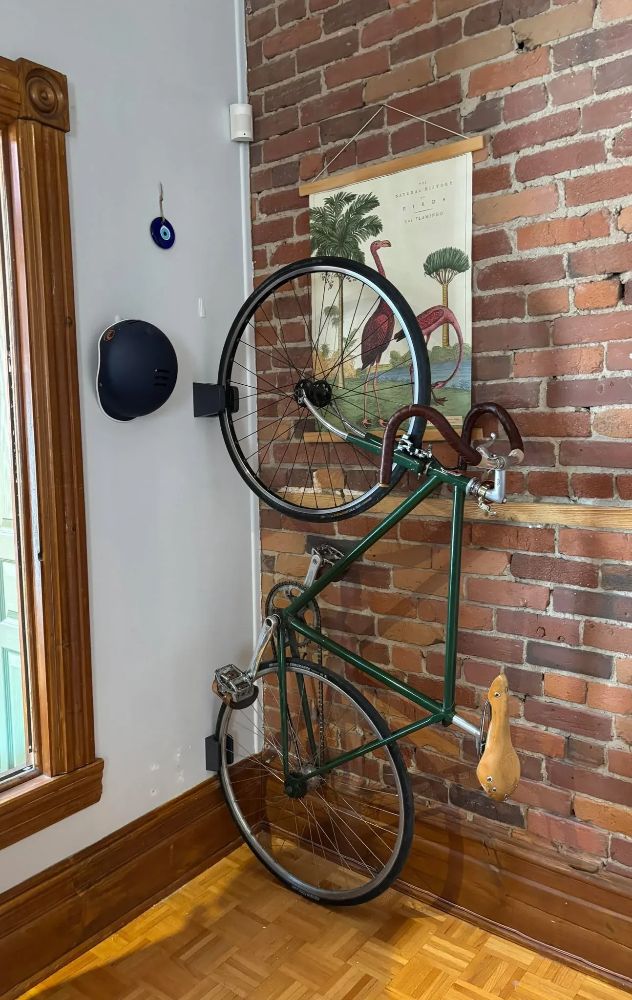 Wall-mounted bike rack