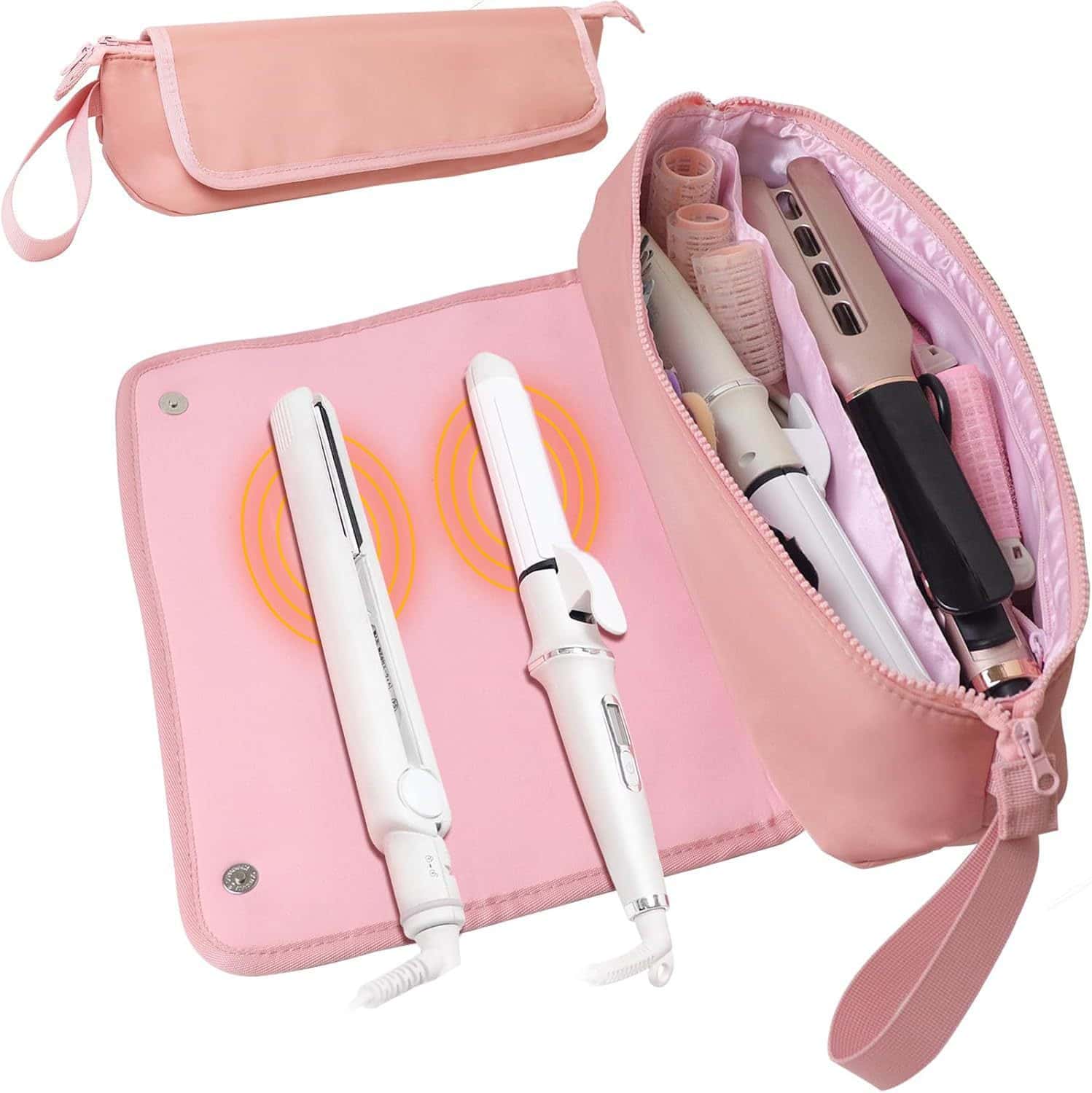 The All-in-One Heat-Resistant Travel Bag & Organizer for Hair Styling Tools.