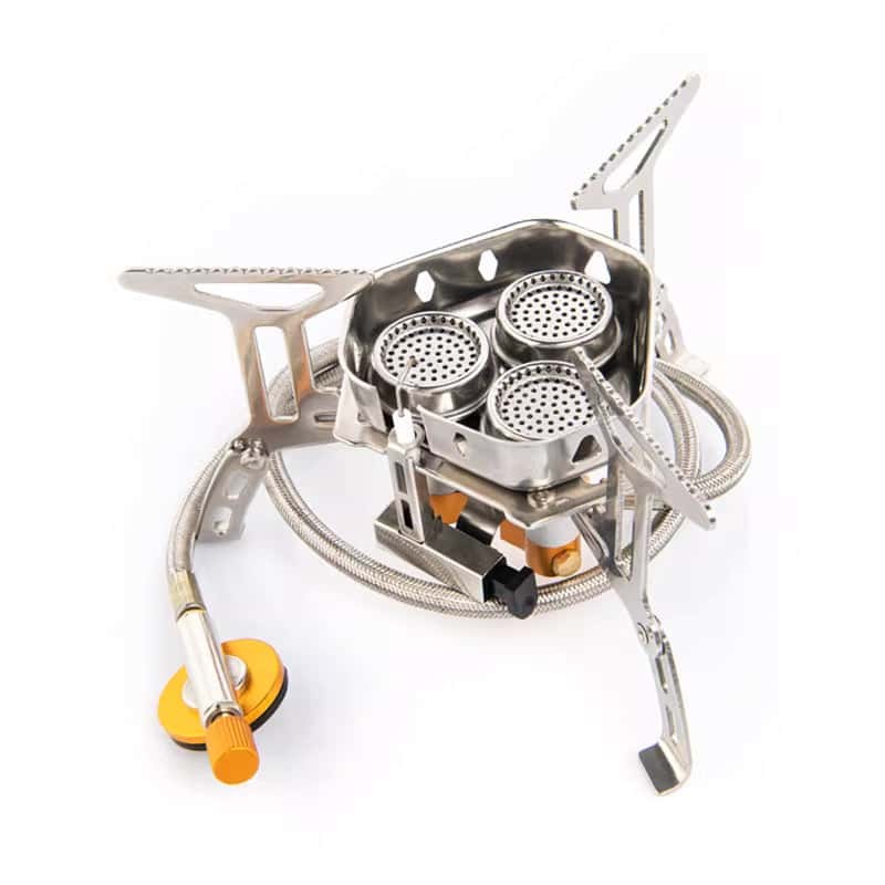 5800W Portable Three-Burner Camping Gas Stove | Essential for Outdoor BBQ & Picnics