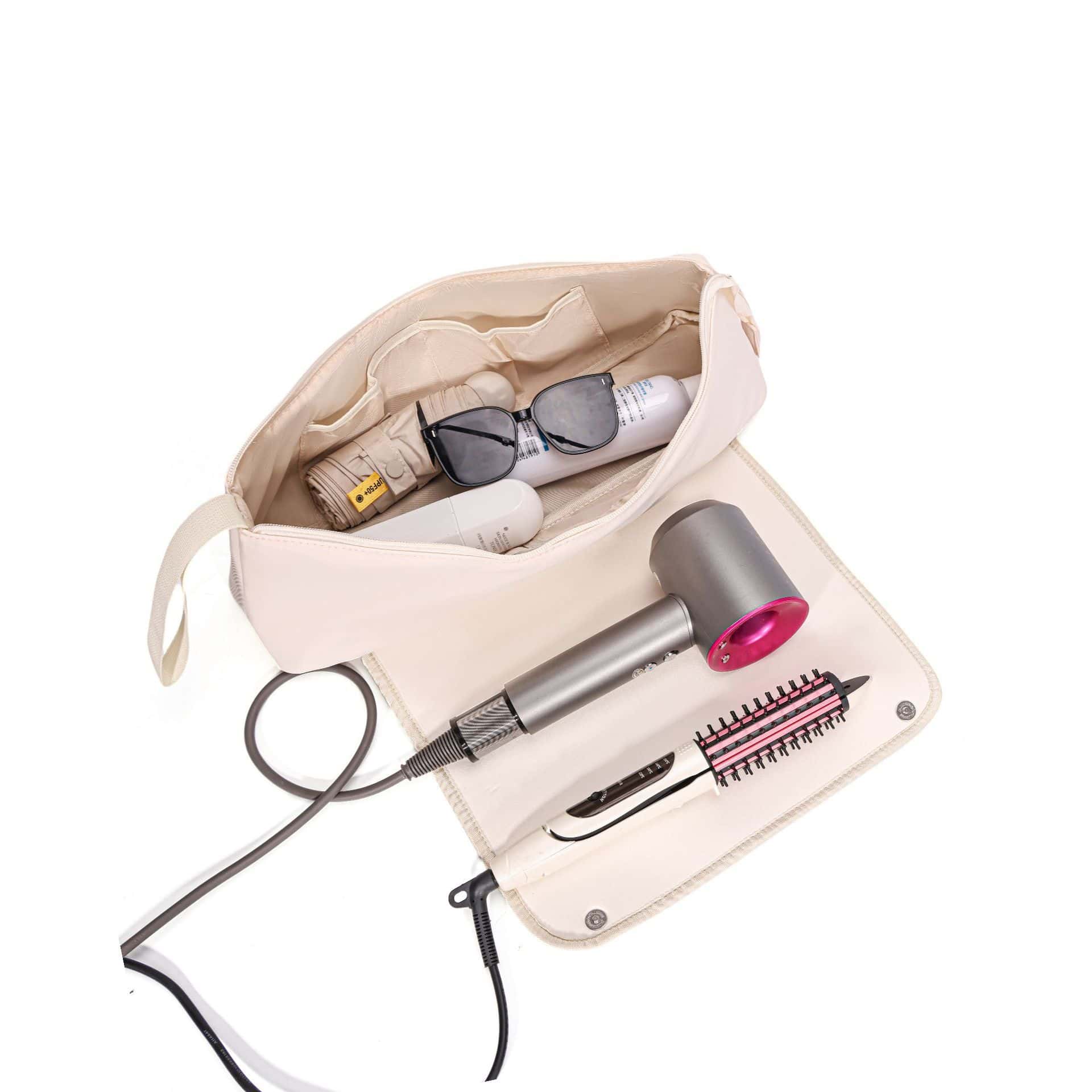 The All-in-One Heat-Resistant Travel Bag & Organizer for Hair Styling Tools.