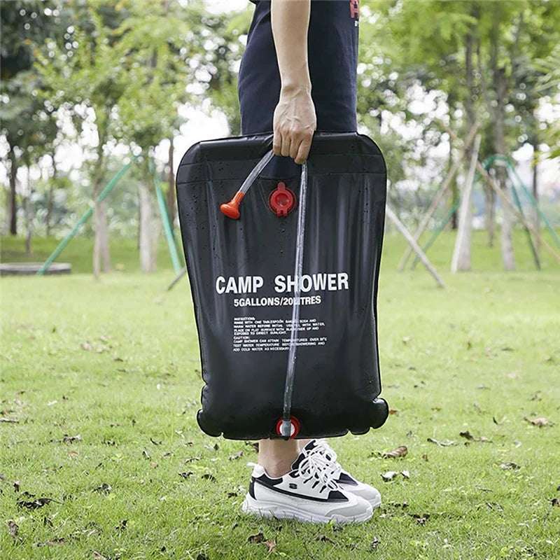 Portable folding outdoor bath bag